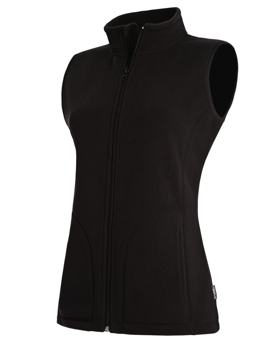 black fleece vest for women