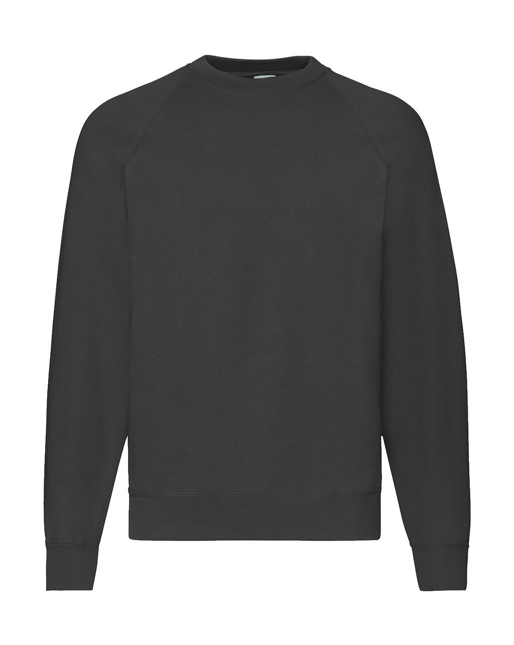 Fruit Of The Loom Herren Raglan Sweat – Schwarz, Größe M, Aus 80 % Baumwolle, 20 % Polyester