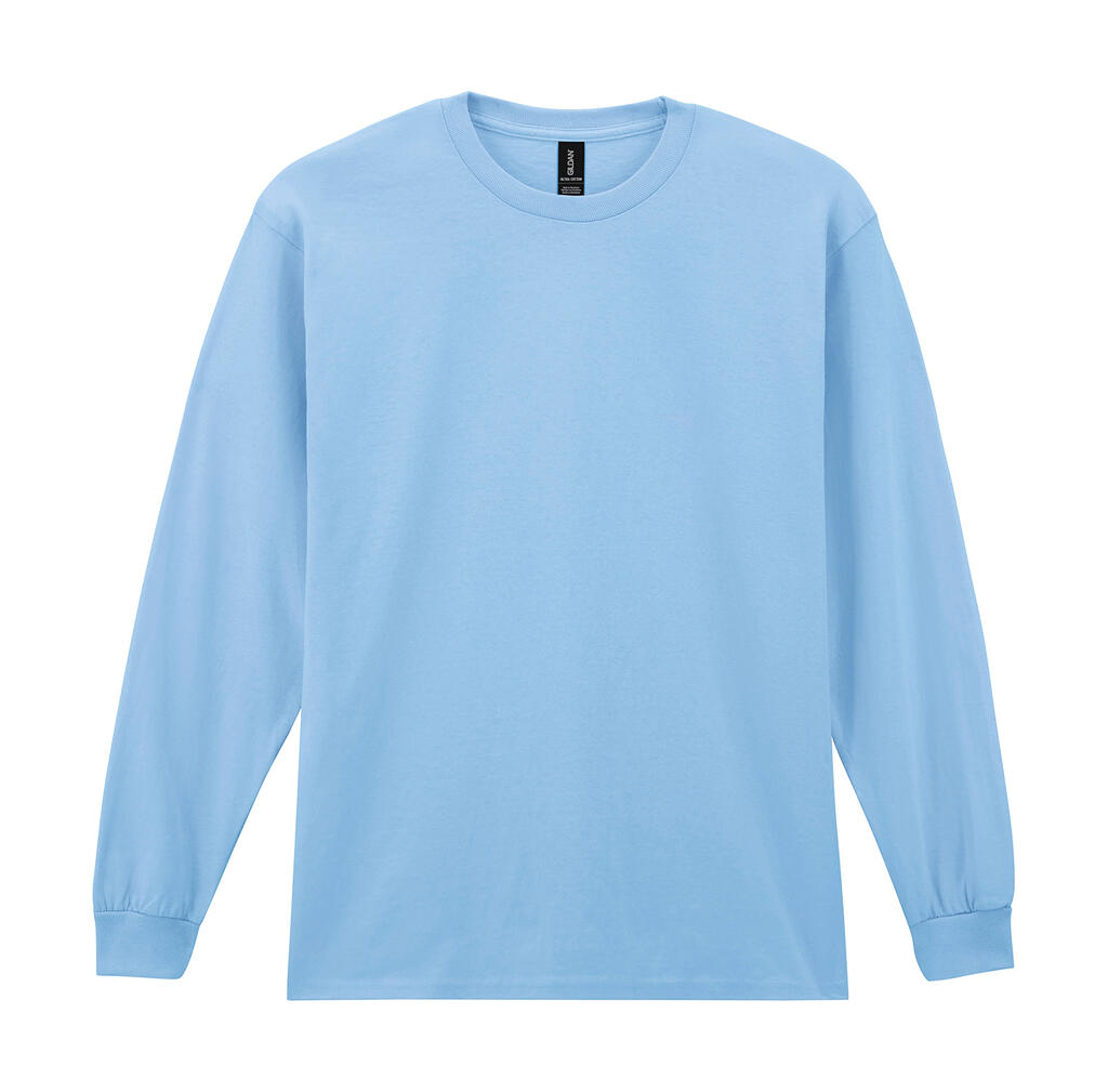 T-shirt Uomo A Maniche Lunghe Gildan G2400 – 100% Cotone Prelavato, Colletto Rinforzato, Vestibilità Classica