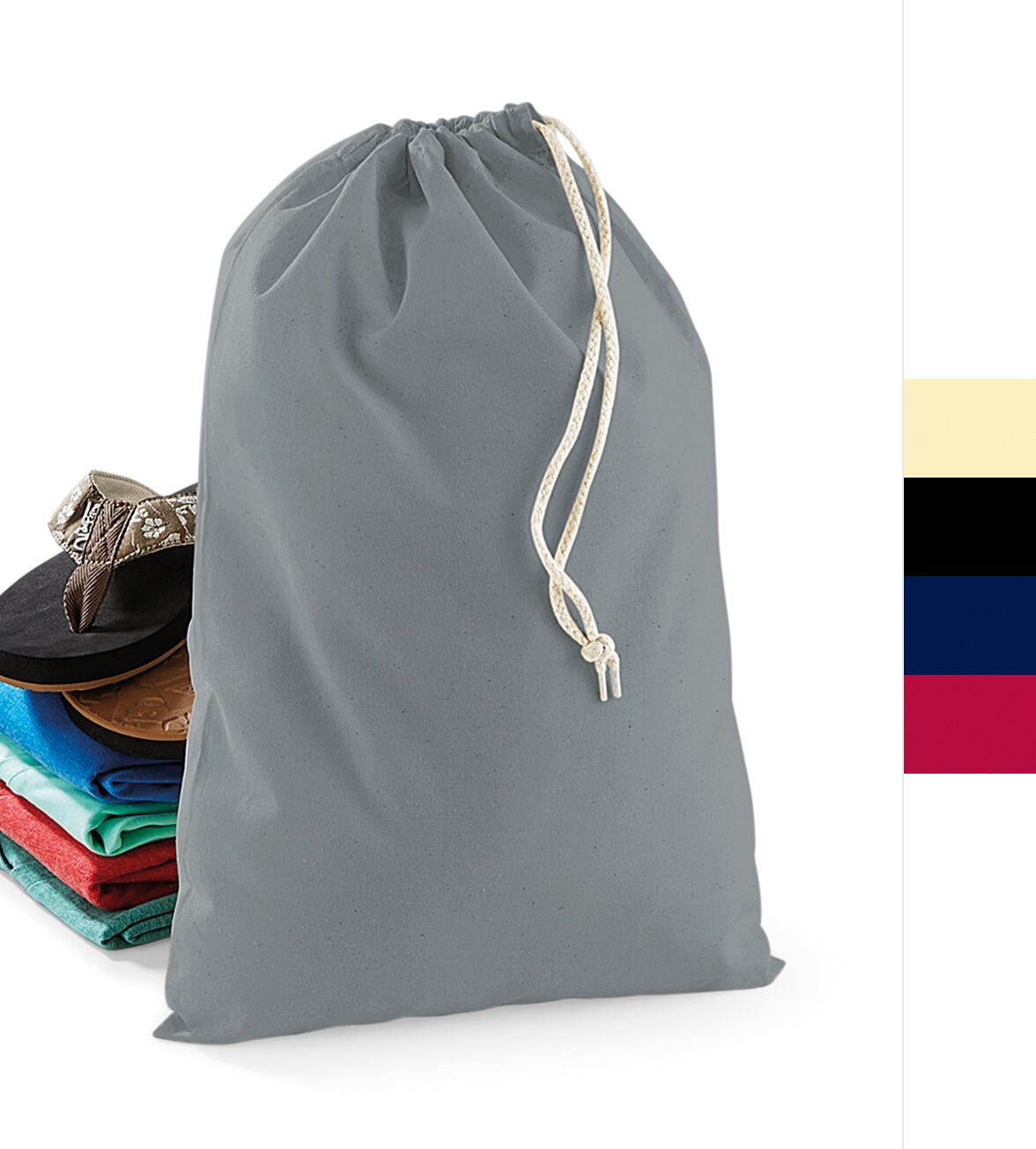 Westford Mill 5er Pack Cotton Stuff Bag W115