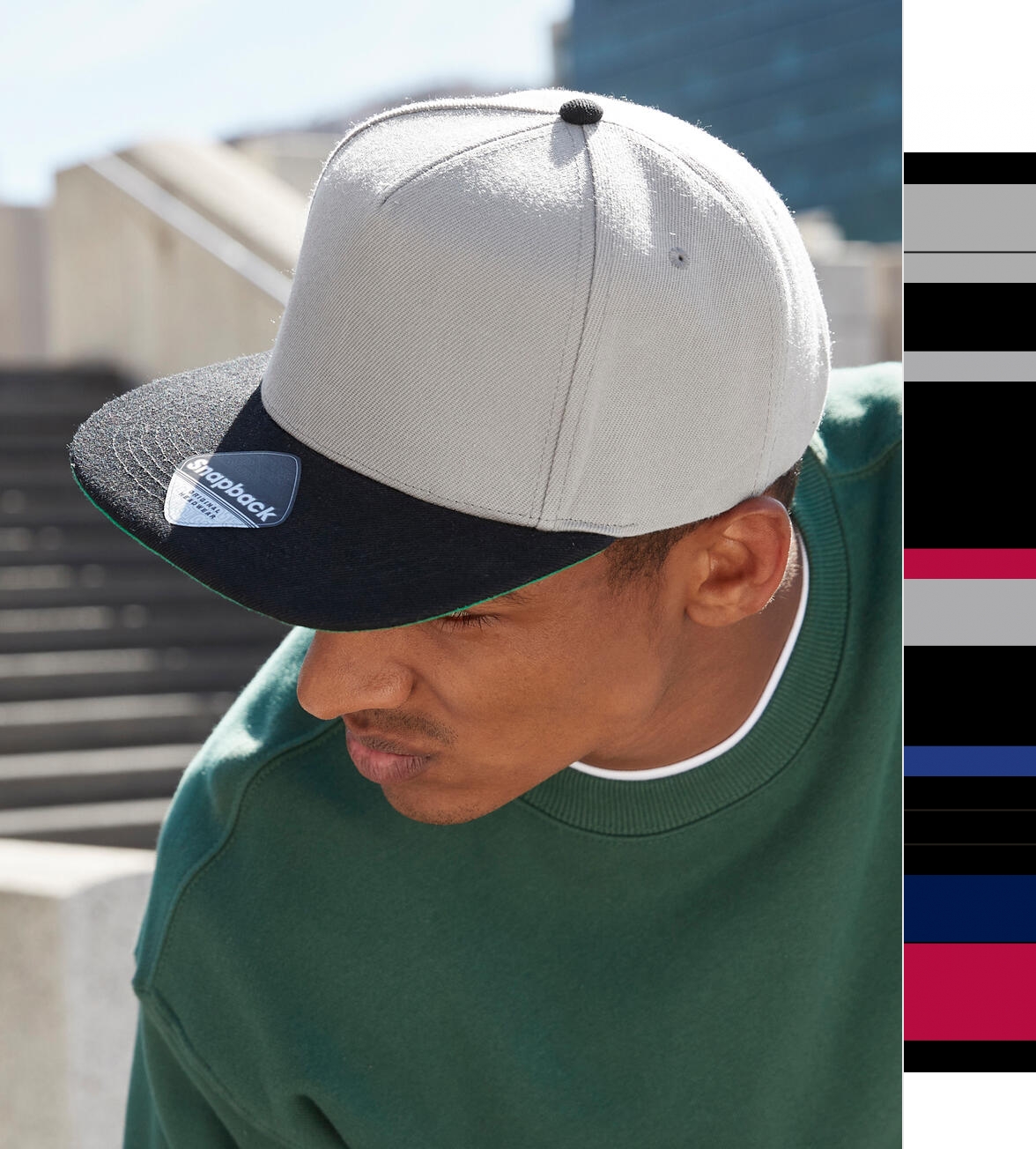 Unisex Flat Peak Snapback Cap – American Twill Baseballkappe Für Herren & Damen, Verstellbar
